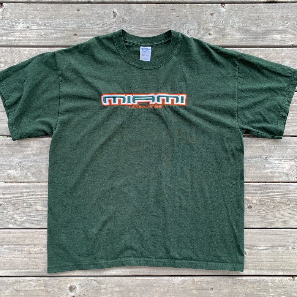 Vintage Miami Hurricanes Forest Green T-shirt